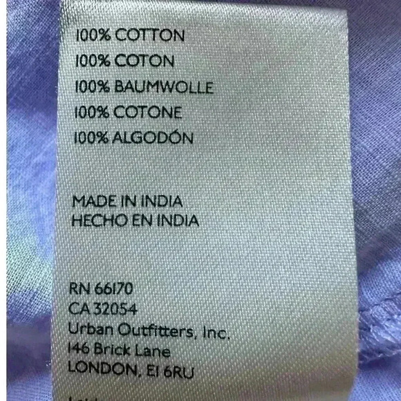 By Anthropologie Babydoll Top Light Lavender Color Cotton Size Large - Picture 12 of 12